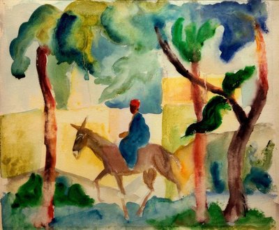 Ezelsrijder door August Macke