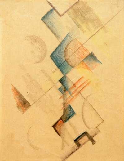 Kleurige vormen (abstracte vormen) door August Macke