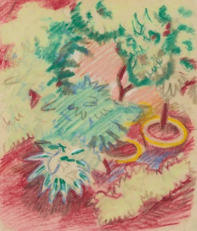 Bloempotten door August Macke