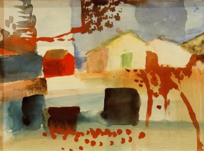 Huizen door August Macke
