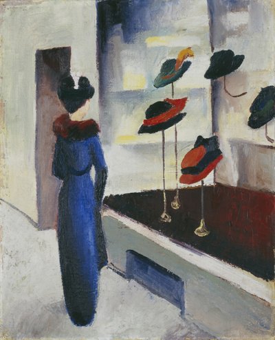 Hoedenwinkel, 1913 door August Macke