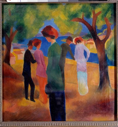 Dame met de Groene Jas door August Macke