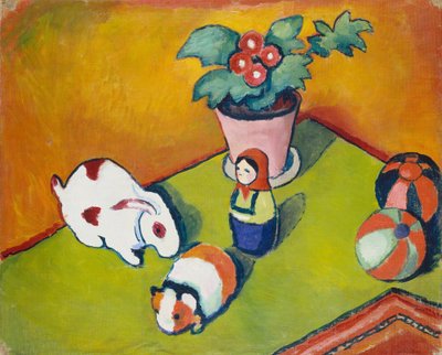 Speelgoed van Kleine Walter door August Macke