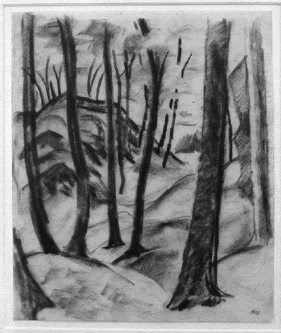 Motief uit de Wolfsschlucht door August Macke