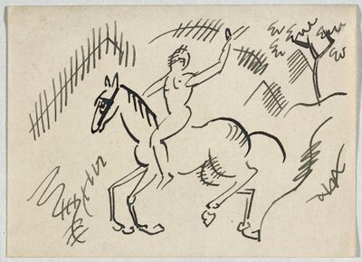 Naakte ruiter door August Macke