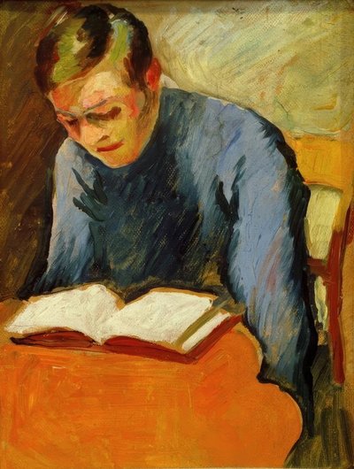 Portret Helmuth Macke door August Macke