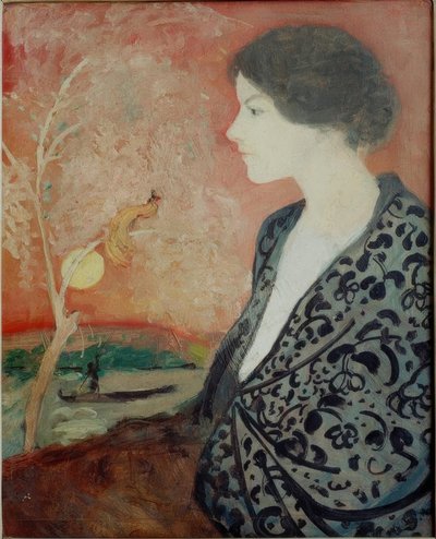 Portretstudie Elisabeth Gerhardt door August Macke