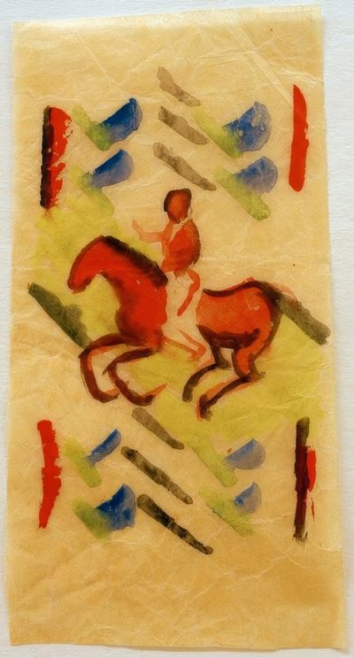 Rode Ruiter door August Macke