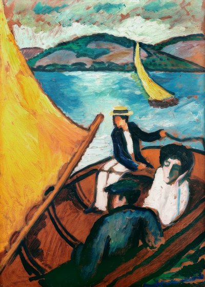 Zeilboot, Tegernsee door August Macke