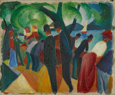 Wandeling op de Brug door August Macke