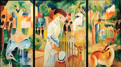 De grote dierentuin door August Macke