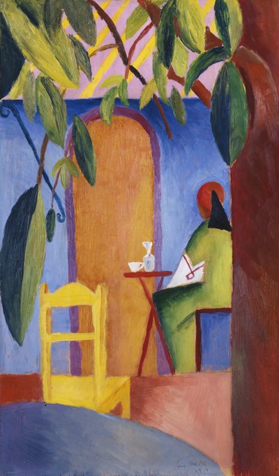 Turks café door August Macke