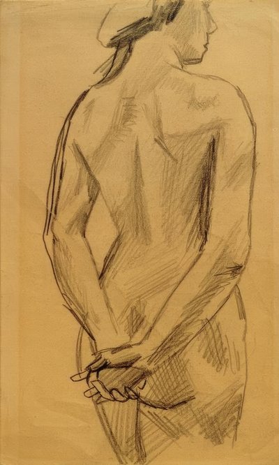 Vrouwelijk naakt 53 door August Macke