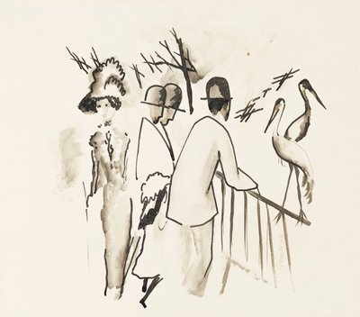 Dierentuin II, 1912 door August Macke