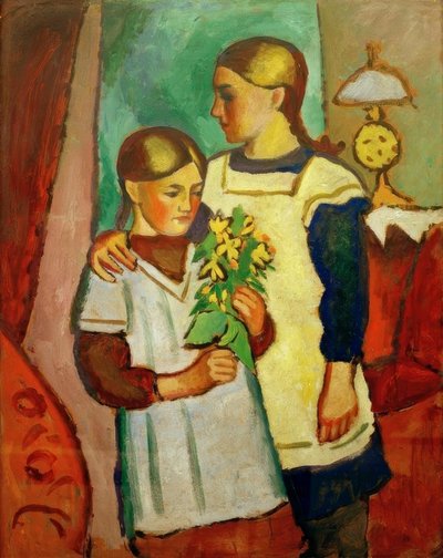 Twee zusters door August Macke