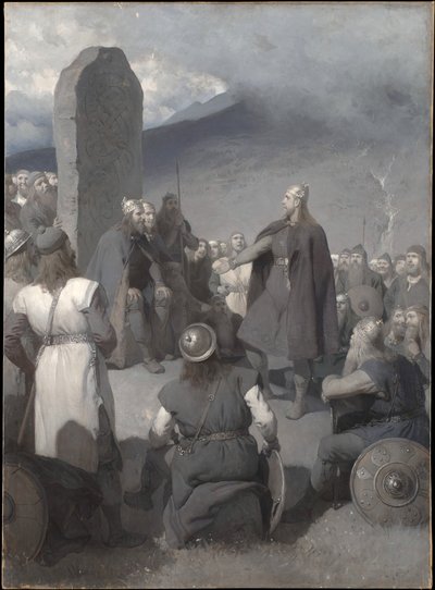Frithiofs hofmakerij (uit de Saga van Frithiof) door August Malmström