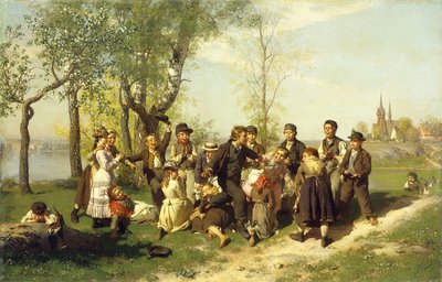 Spelende kinderen door August Malmström