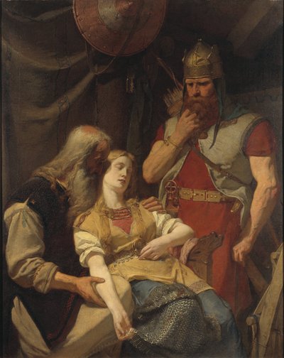 Oervar-Oddr informeert Ingeborg over de dood van Hjalmar door August Malmström