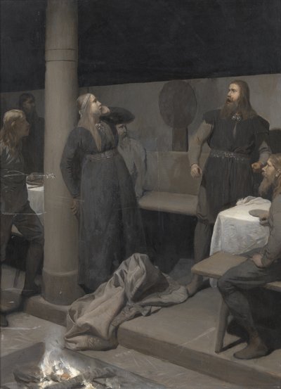 Het Verhaal van Verbrande Njáll: Gunnar en Hallgerðr door August Malmström