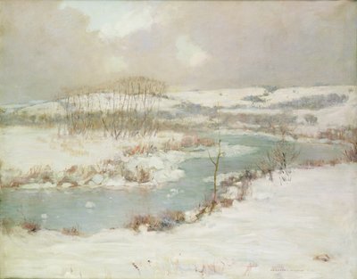 Een Stroom in de Winter door August Vincent Tack