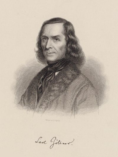 Portret van de componist Carl Friedrich Zöllner 1800-1860, c. 1850 door August Weger