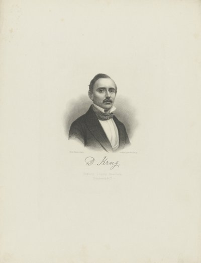 Portret van de pianist en componist Diederich Krug 1821-1880, ca. 1850 door August Weger