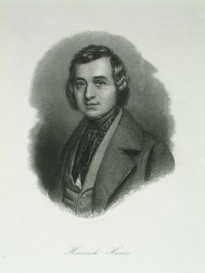 Portret van de dichter Heinrich Heine 1797-1856, 1842 door August Weger