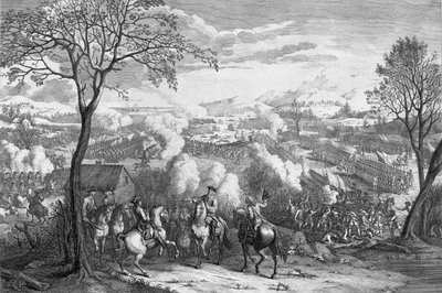 De Slag bij Culloden op 16 april 1746, gegraveerd door Luke Sullivan, c.1746 door August von Heckel