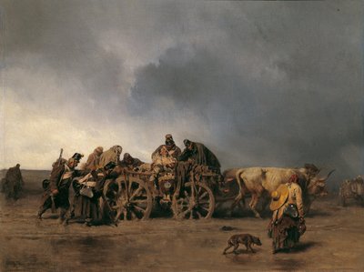 Het Gewondentransport I door August von Pettenkofen