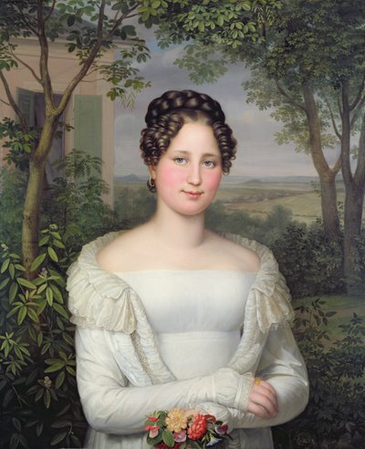 Portret van Frau Horstmann, 1822 door August von der Embde