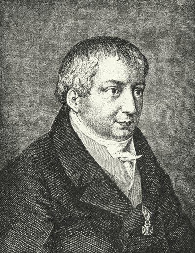 Friedrich Schlegel, Duitse dichter (gravure) door Augusta von Buttlar