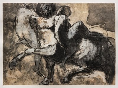 Centaur ontvoert twee vrouwen door Auguste (after) Rodin