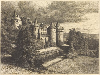 Kasteel op een Heuvel door Auguste Boulard
