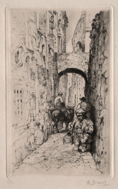Dwerg in Smalle Straat door Auguste Brouet