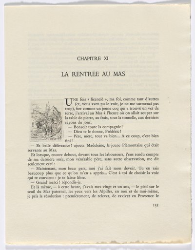 Frédéric Mistral: Mémoires et Recits van Frédéric Mistral: gebouwen en bomen (pagina 131) door Auguste Brouet