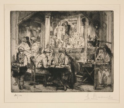 Het Café door Auguste Brouet