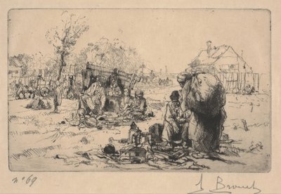 Verkopers van Bric a Brac door Auguste Brouet