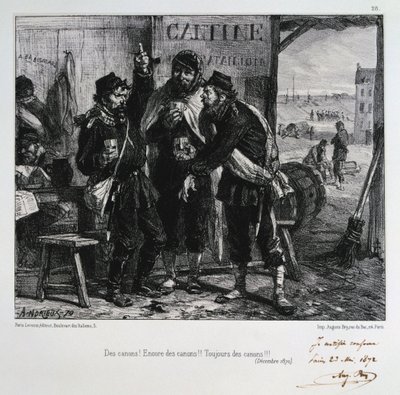 Kanonnen! Nog meer kanonnen!! Altijd kanonnen!!! Beleg van Parijs, december 1870 1872 door Auguste Bry
