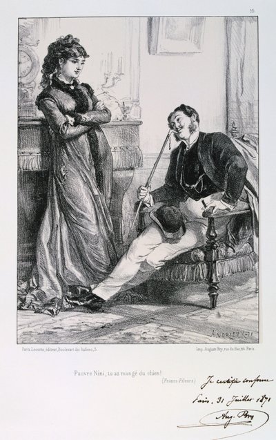 Pauvre Nini, je hebt hond gegeten!, Beleg van Parijs door Auguste Bry