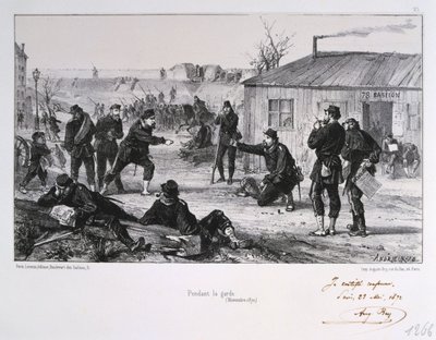 Pendant la garde, Beleg van Parijs, Frans-Pruisische Oorlog, november 1870 1872 door Auguste Bry
