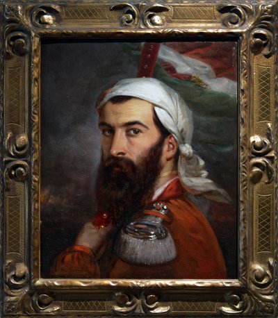 Giuseppe Garibaldi na het gevecht van Morazzone op 5 augustus 1848 door Auguste Estienne