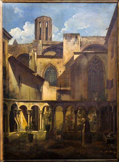 Interieur van het klooster van Saint-Sauveur in Aix-en-Provence door Auguste Forbin