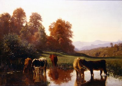 Vee dat drinkt door Auguste Francois Bonheur