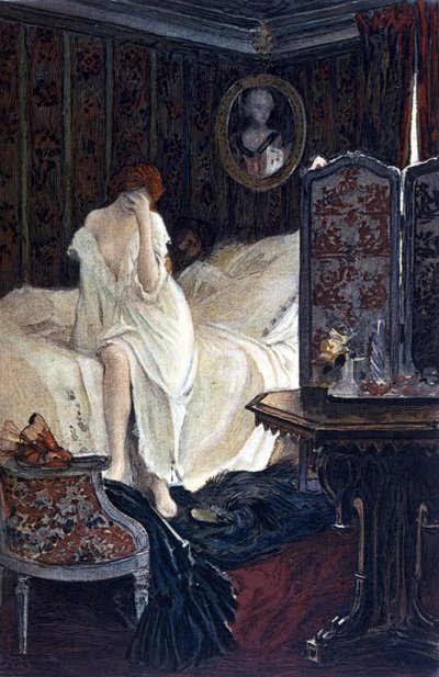 De overspelige vrouw. Illustratie van Auguste François Gorguet (1862 - 1927) voor 