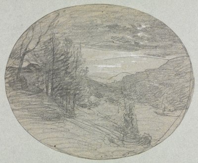 Landschap door Auguste Francois Ravier