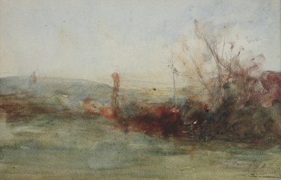 Landschap door Auguste Francois Ravier