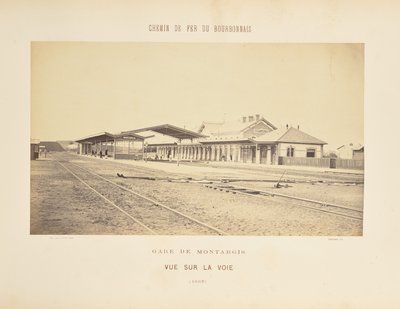 Station Montargis, Zicht op het spoor door Auguste Hippolyte Collard
