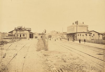 Station Montbrison door Auguste Hippolyte Collard