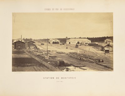 Station Montargis door Auguste Hippolyte Collard