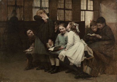 En retenue, ca. 1888 (olieverf op doek) door Auguste Joseph Trupheme